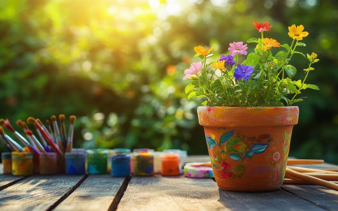 Comment peindre un pot de fleur en terre cuite avec une éponge : la méthode douce pour des effets originaux